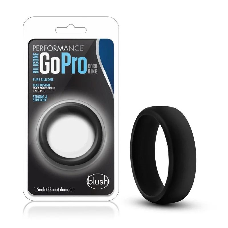 anal toys for quick bliss-Performance Silicone Go Pro Cock Ring Black