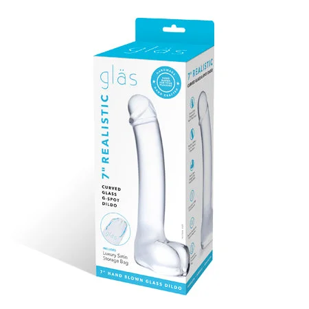 penis-fitness-tips-weekly-Glas 7 in. Realistic Curved Glass G-Spot Dildo