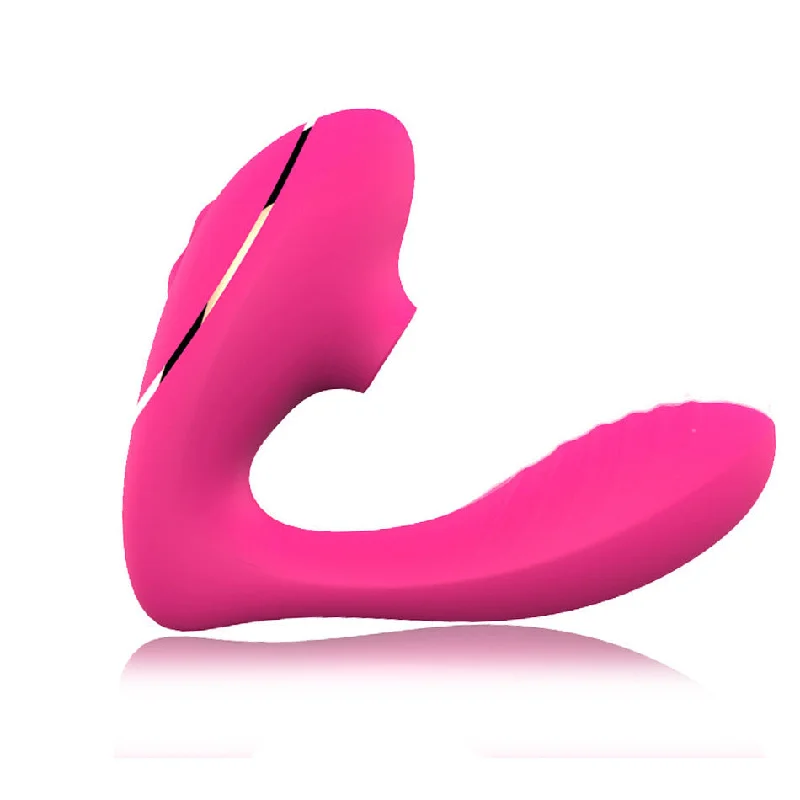 anal toys for soft play-Clit Sucking Vibrating Anal Dildo - Double End Clitroral G Spot Prostate Massager