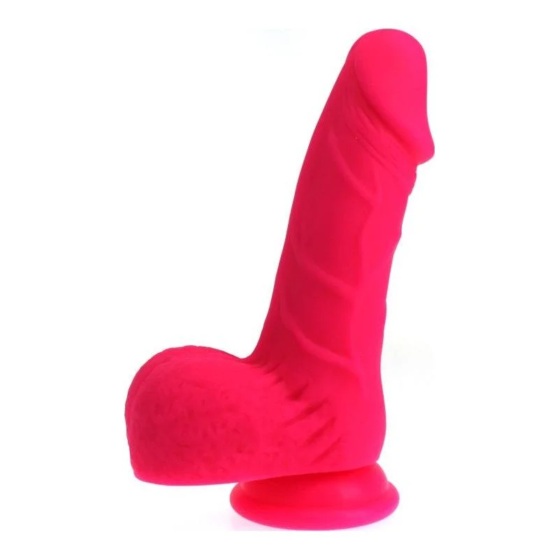 anal toys for quick shipping-Pedro Thick Realistic Cock w Balls Pink