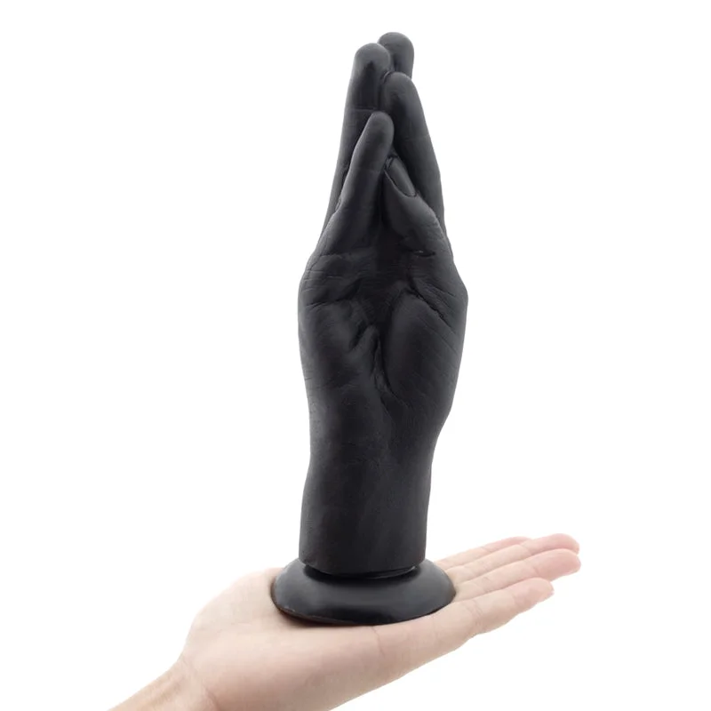 anal toys for mild bliss-Sex products Huge dildo Anal Plug Suction Big Hand Anal Stuffed butt plug Large Penis Fist masturbate sex toys for women for men (Black Hand dildo)