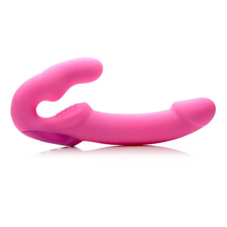 Dildo-gold-9.5-inch Silicone Pink Rechargeable Vibrating Strapless Strap on Dildo