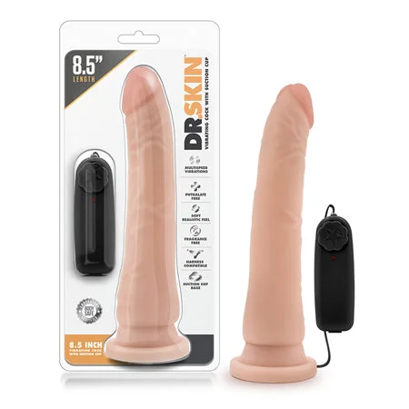 penis-health-screening-tips-Blush Dr. Skin Remote-Controlled Realistic 8.5 in. Vibrating Dildo with Suction Cup Beige