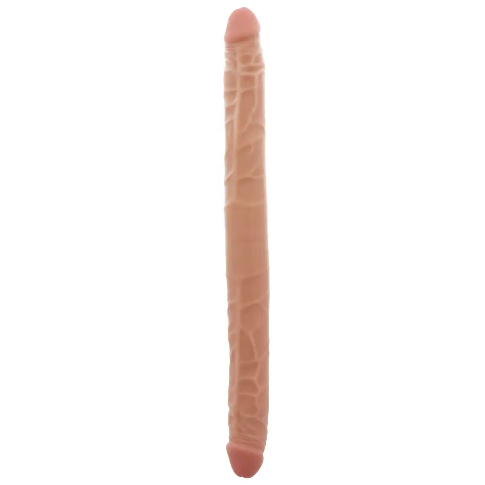 Dildo-dripping-16 Inch Flesh Bendable Pvc Double Ended Realistic Penis Dildo for Couples