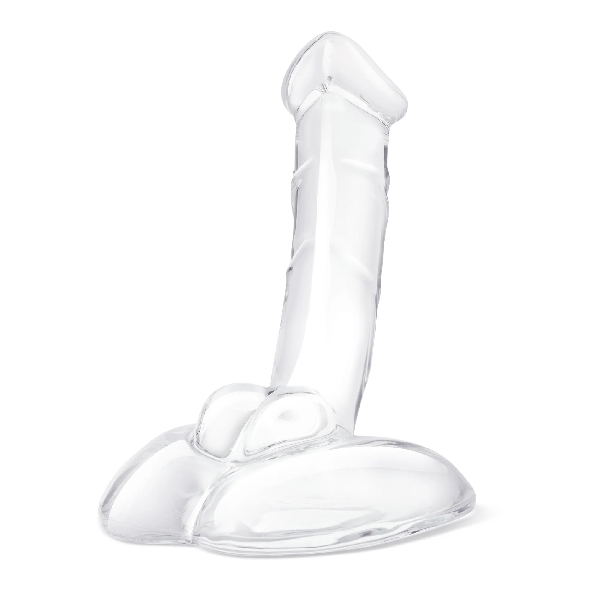 cock ring budget comfort-7.5 Inch Rideable Standing Glass Cock With Stability Base