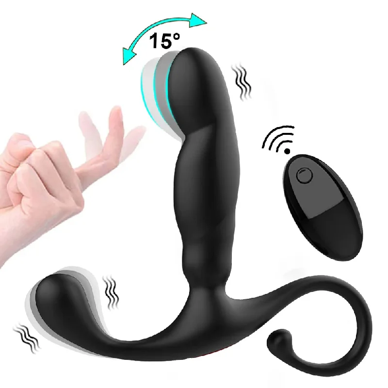 anal toys with low vibrations-Remote Controlled Prostate Massager - Finger Prostate Massage Anal Plug Sex Toy