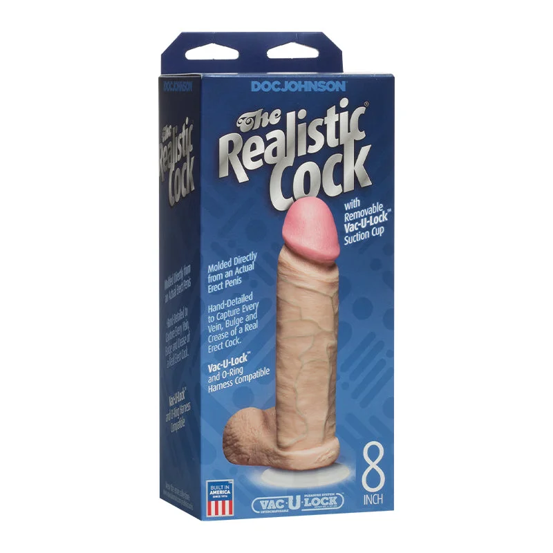 cock ring gentle comfort-The Realistic Cock 8" - Beige