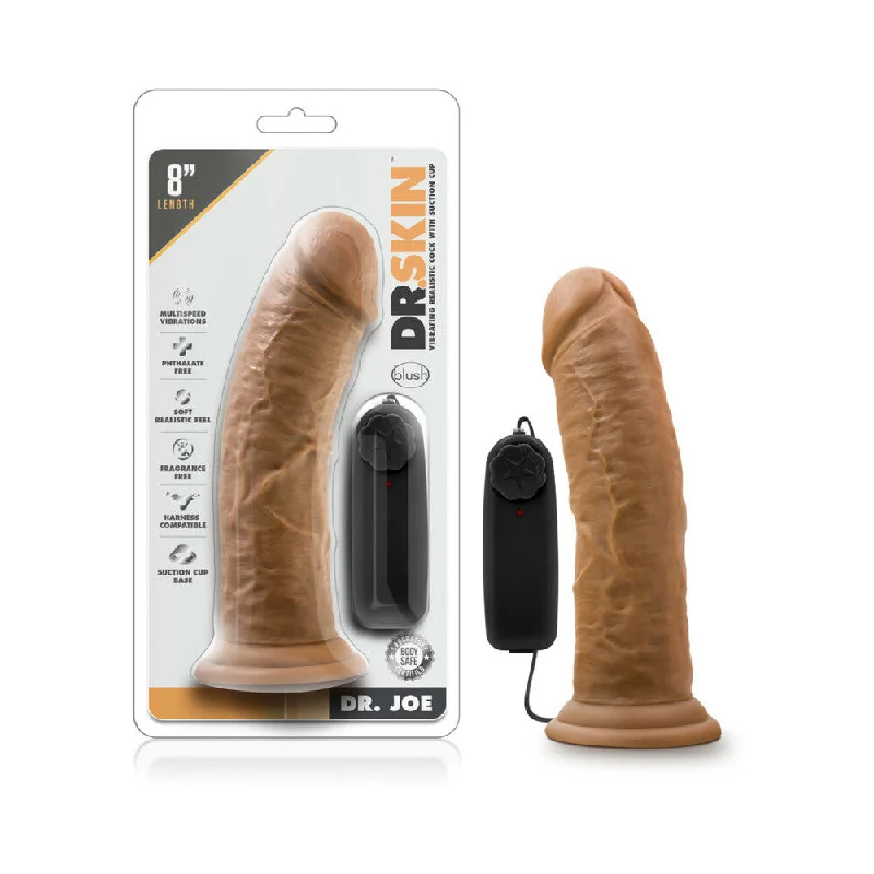 cock ring feather light-Dr. Skin - Dr. Joe - 8 Inch Vibrating Cock With  Suction Cup - Mocha