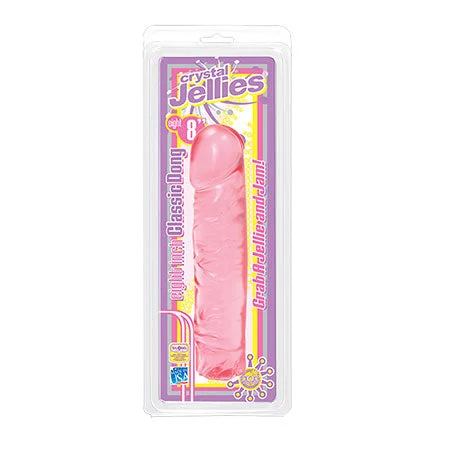 penis-measurement-techniques-easy-Crystal Jellies - Classic Dong Pink 8in