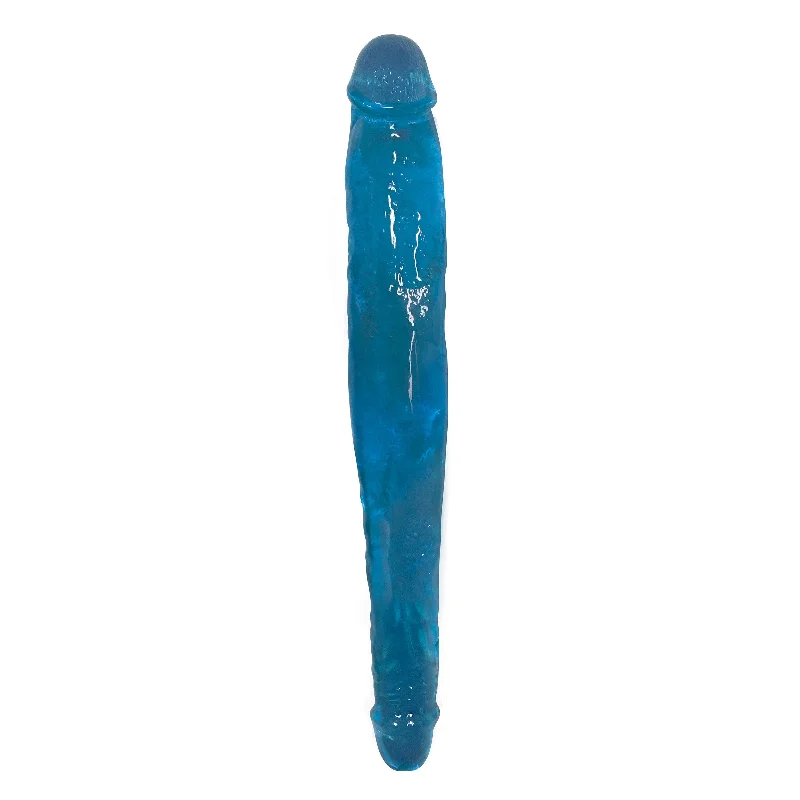 Dildo-engraved-Lollicock Sweet Slim Stick Double Dildo - Blue