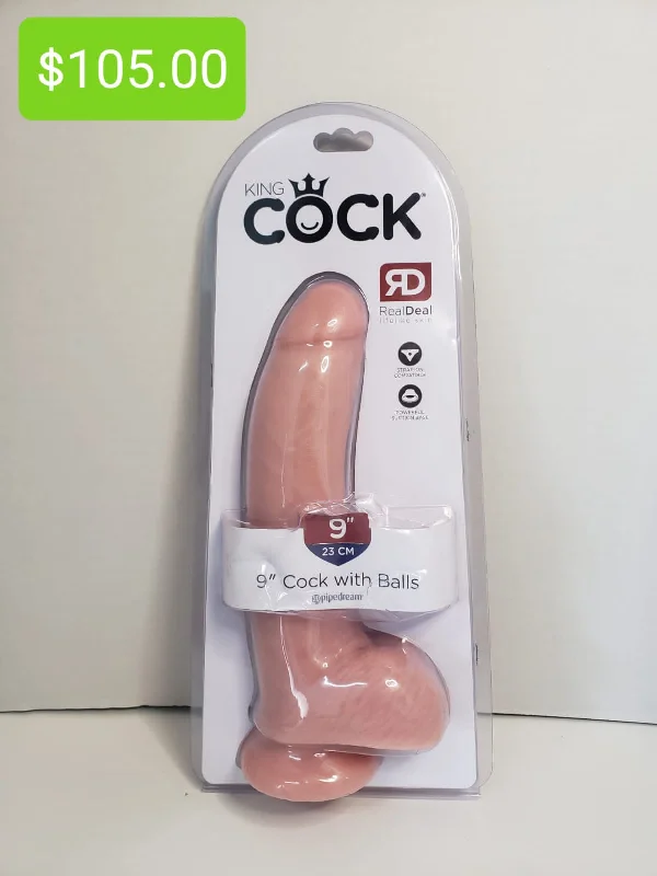 cock ring intense pleasure-King Cock 9 inch Cock with Balls