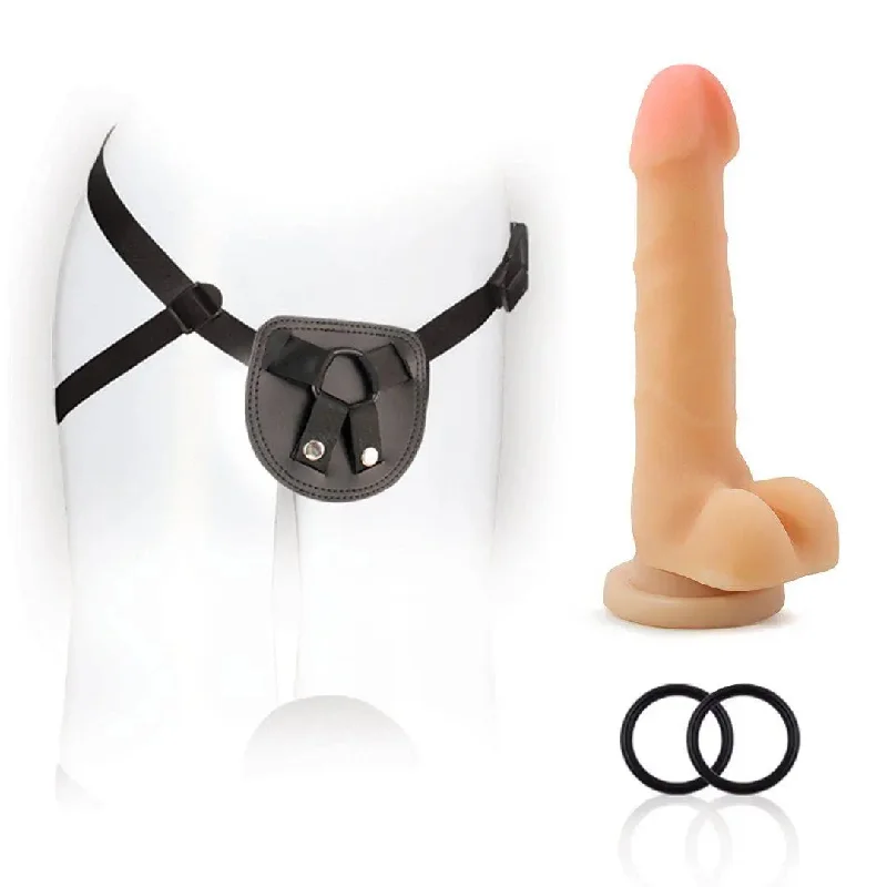 cock ring vivid comfort-For You Harness Kit With 7 Inch Cock