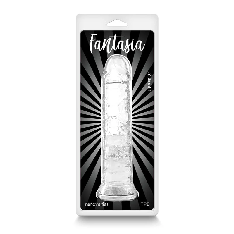 Dildo-muted-Fantasia Upper 8 In. Jelly Dildo Clear