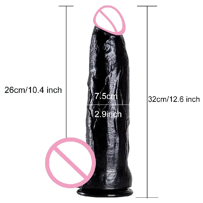 anal toys with movable beads-Huge Realistic Dildo Butt Plug - 2.9 inch Big Girth Anal Dildos Sex Toys for Women Men