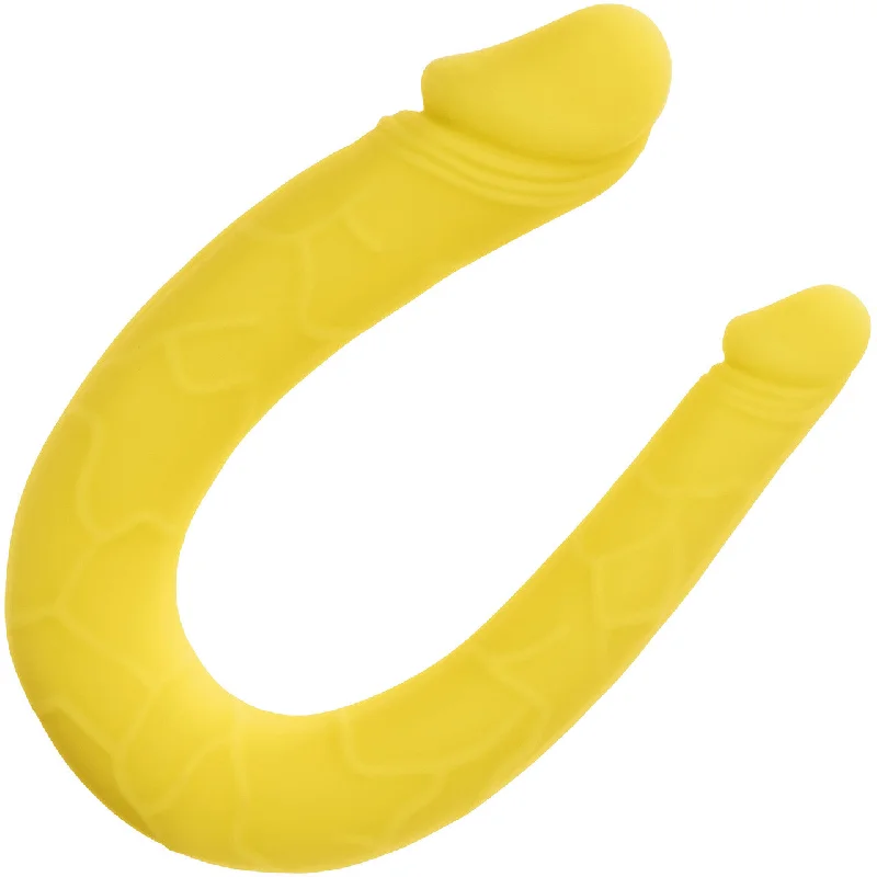 penis-health-for-teenagers-Boundless AC/DC Dong Silicone Double Dildo By CalExotics - Yellow