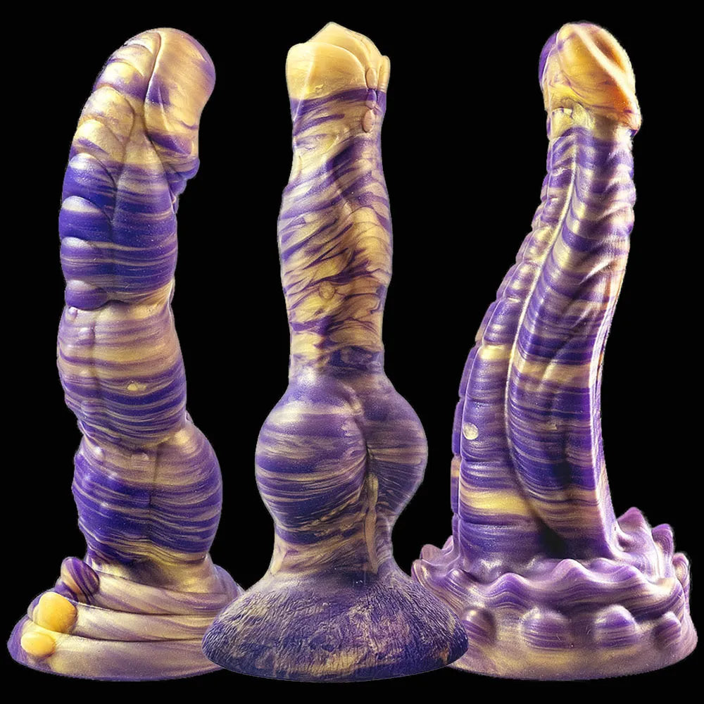 anal toys with compact case-Realistic Silicone Animal Dildo Vaginal G-spot With Suction Cup Anal Plug Hand-free Huge Monster Dildo Female Sex Toys For Women