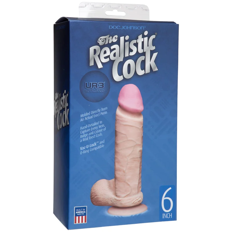 cock ring max comfort-The Realistic Cock Ultraskyn 6 Inch - Beige