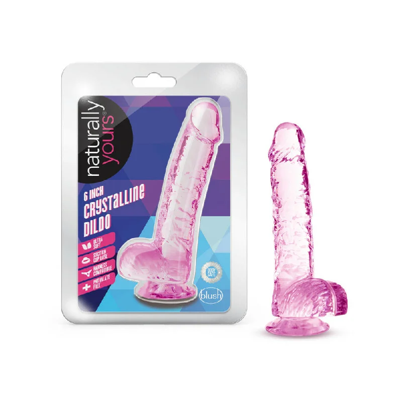 Penis 相关 (150个)：Naturally Yours 6" Crystalline Dildo Rose