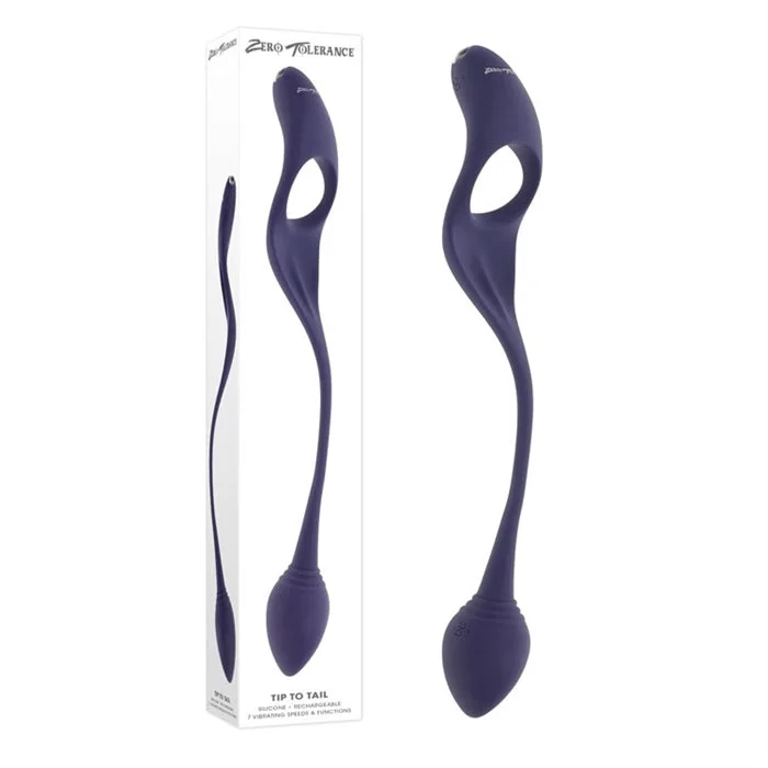 anal toys with handy vibes-Tip to Tail Vibrating Cock Ring with Anal Probe by Zero Tolerance