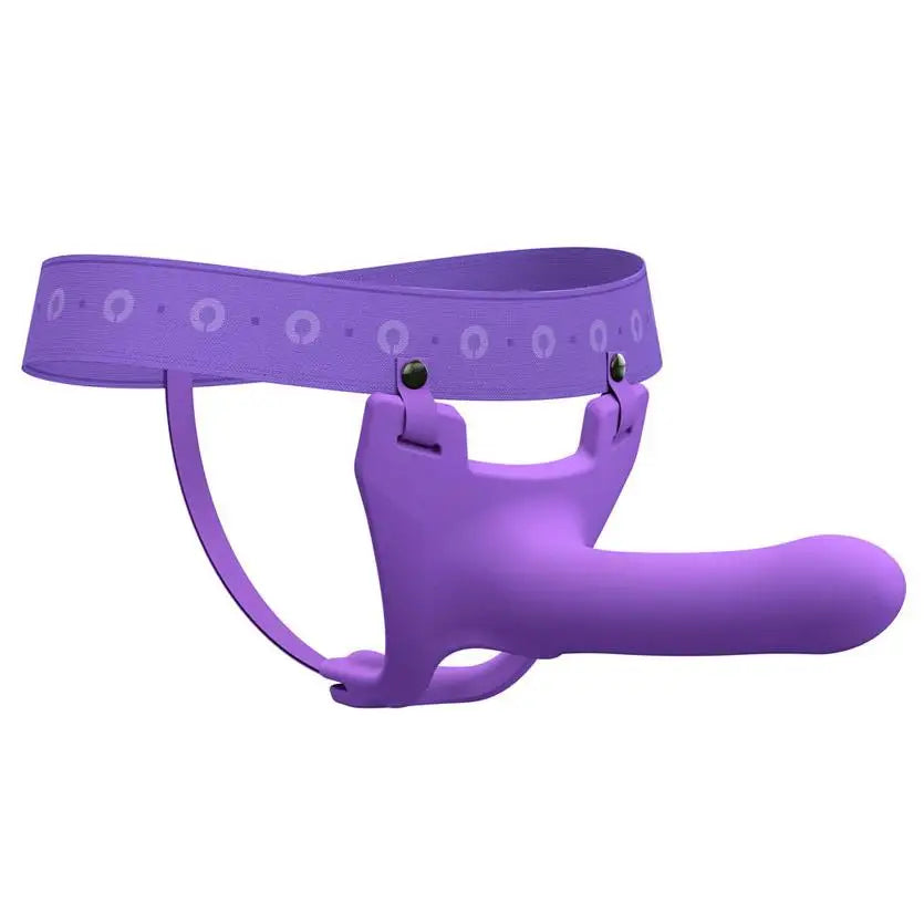 Dildo-chrome-5.5-inch Perfect Fit Silicone Purple Strap-on Dildo for Couples