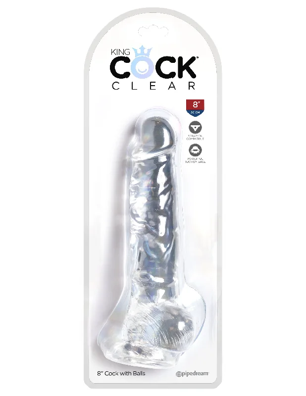 cock ring value texture-King Cock Clear 8 Inch Cock With Balls