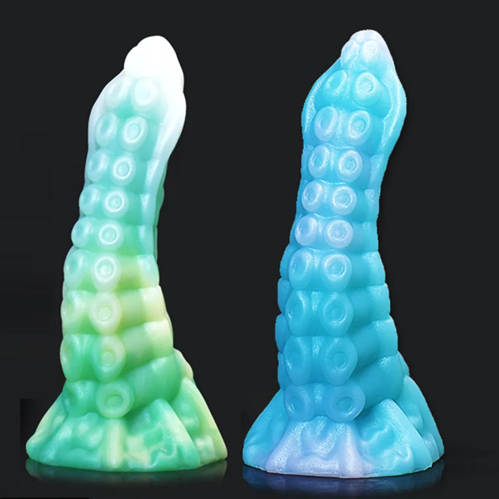 anal toys with muted vibrations-Soft Silicone Small Octopus Tentacle Dildo Animal Dildo Monster Dildo Colorful Anal Butt Plug Toys Adult Sex Toy for Women