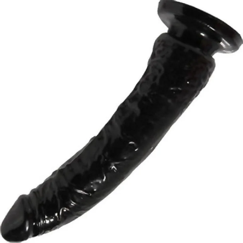 penis-care-routine-nightly-Pipedream Basix Rubber Works 7 inch Slim Tapered Realistic Dildo with Suction Cup Mount Base Black