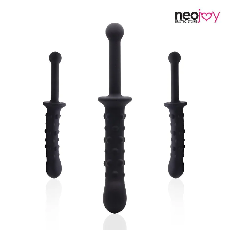 anal toys for intense relaxation-Neojoy - Silicone Anal Dildo - Black - 24cm - 9.4 inch