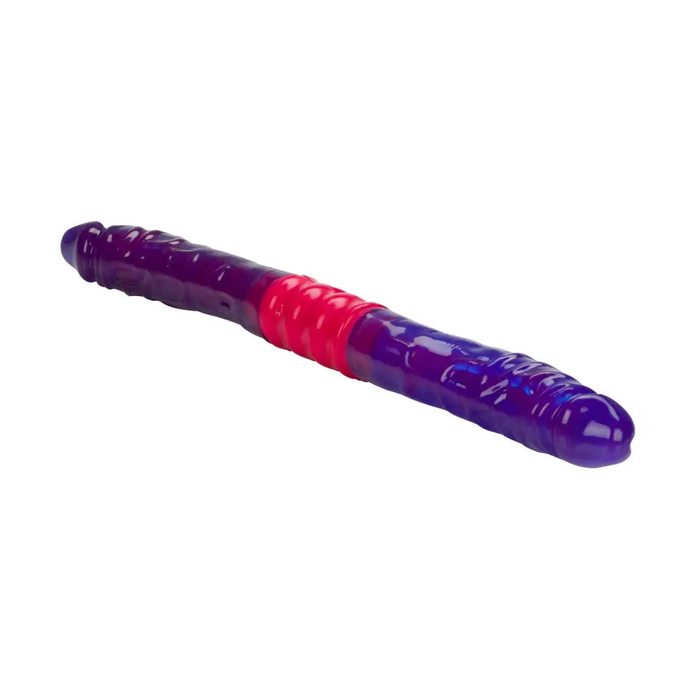 Penis-spasming-15-inch Colt Jelly Purple Dual Vibrating Penis Dildo for Couples