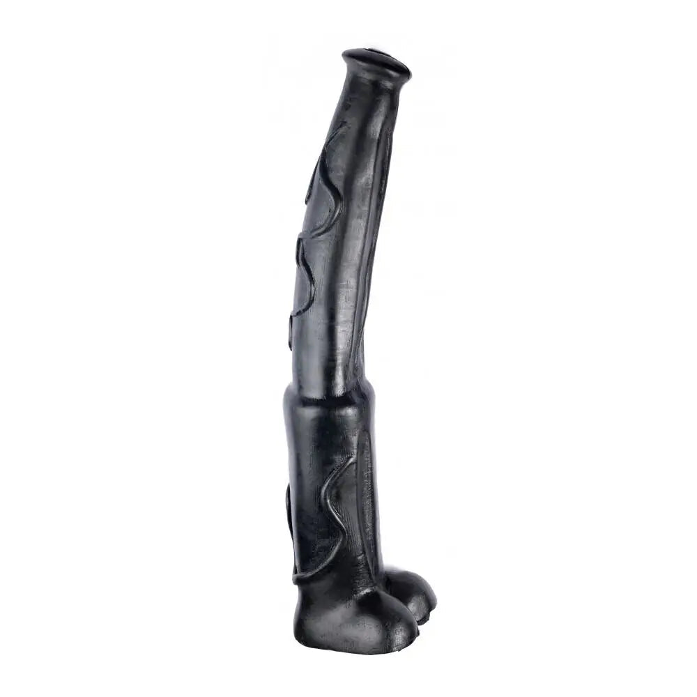 Dildo-arching-20-inch Extra Large Black Realistic Dildo with Sturdy Base