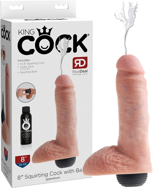 penis-health-myths-busted-King Kock - 8" Squirting Cock With Balls - Flesh