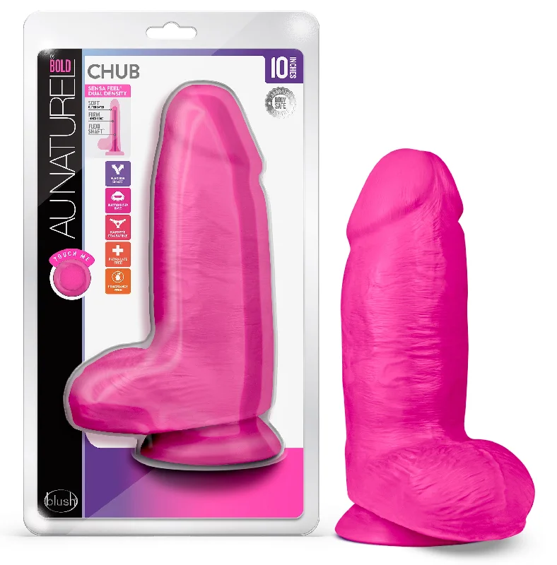 penis-care-for-runners-Au Naturel - Bold - Chub - 10 Inch Dildo - Pink