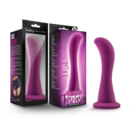 penis-cleaning-routine-best-Blush Temptasia Bellatrix 6.25 in. Curved Dildo with Suction Cup Plum