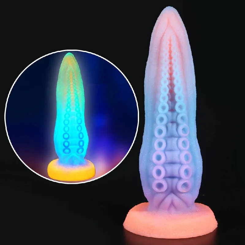 anal toys for wild fun-Luminous Monster Tentacle Dildos - Exotic Fantasy Dildo Butt Plug Anal Sex Toys