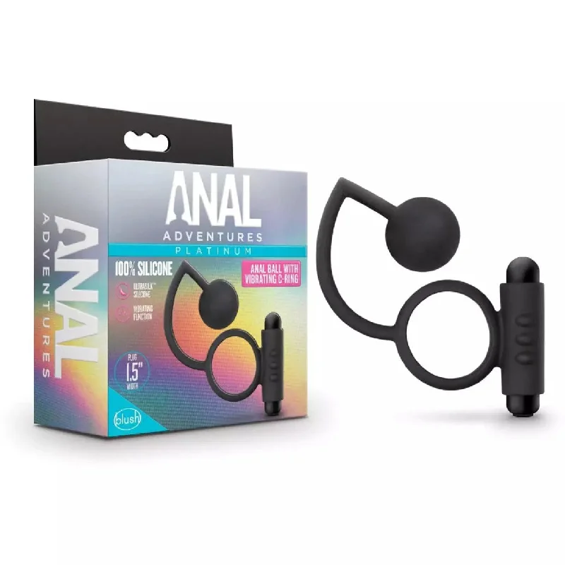 anal toys for gentle relaxation-Anal Adventures Anal Ball with Vibrating Cock Ring by Blush Novelties