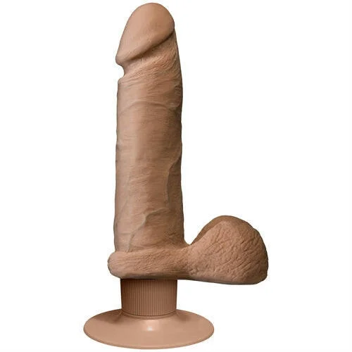 cock ring duo fun-The Realistic Cock Ultraskyn Vibrating 6" - Caramel