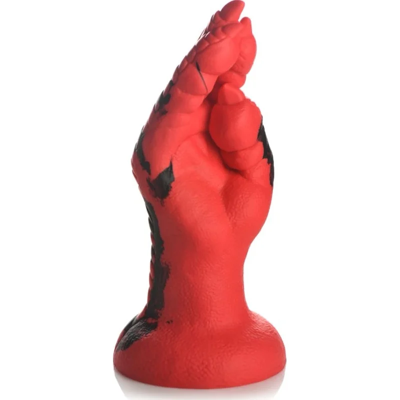 penis-care-for-athletes-Creature Cocks - Demon Claw Fisting Silicone Dildo - Red/Black