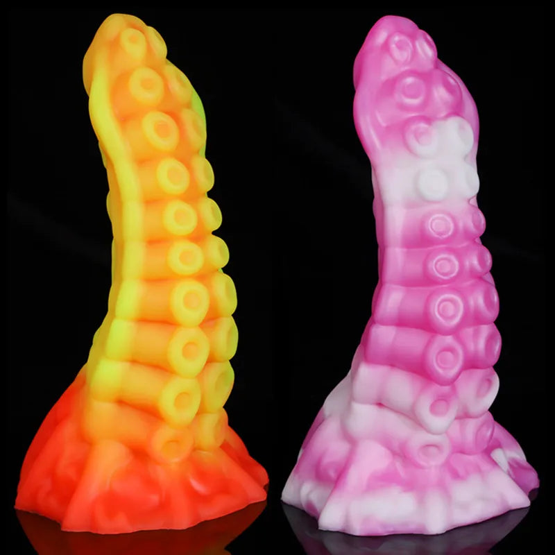 anal toys with long curves-Colorful Octopus Tentacle Dildo Artificial Monster Dildo Adult Toys for Anal Sex Toys for Women Suction Cup Animal Dildo