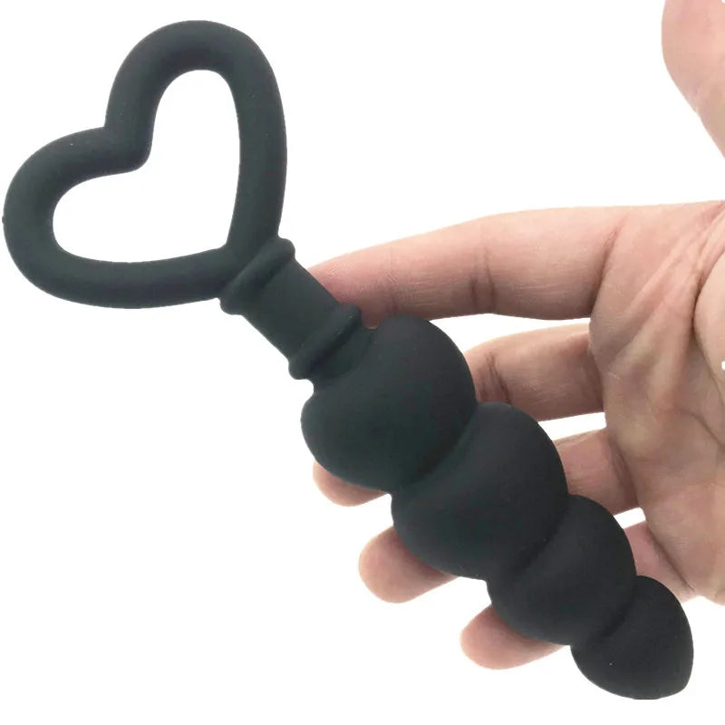 anal toys for gentle stretching-Silicone Anal Beads Anus Dialator