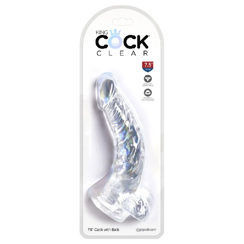 cock ring chic style-King Cock Clear 7.5" Cock With Balls