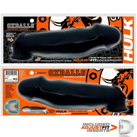 cock ring added comfort-Oxballs Hulk Gargantic Cocksheath Black