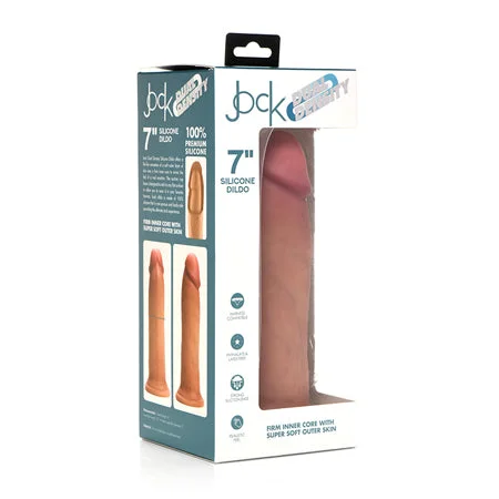 penis-care-for-runners-Curve Toys Jock Dual Density 7 in. Silicone Dildo with Suction Cup Light