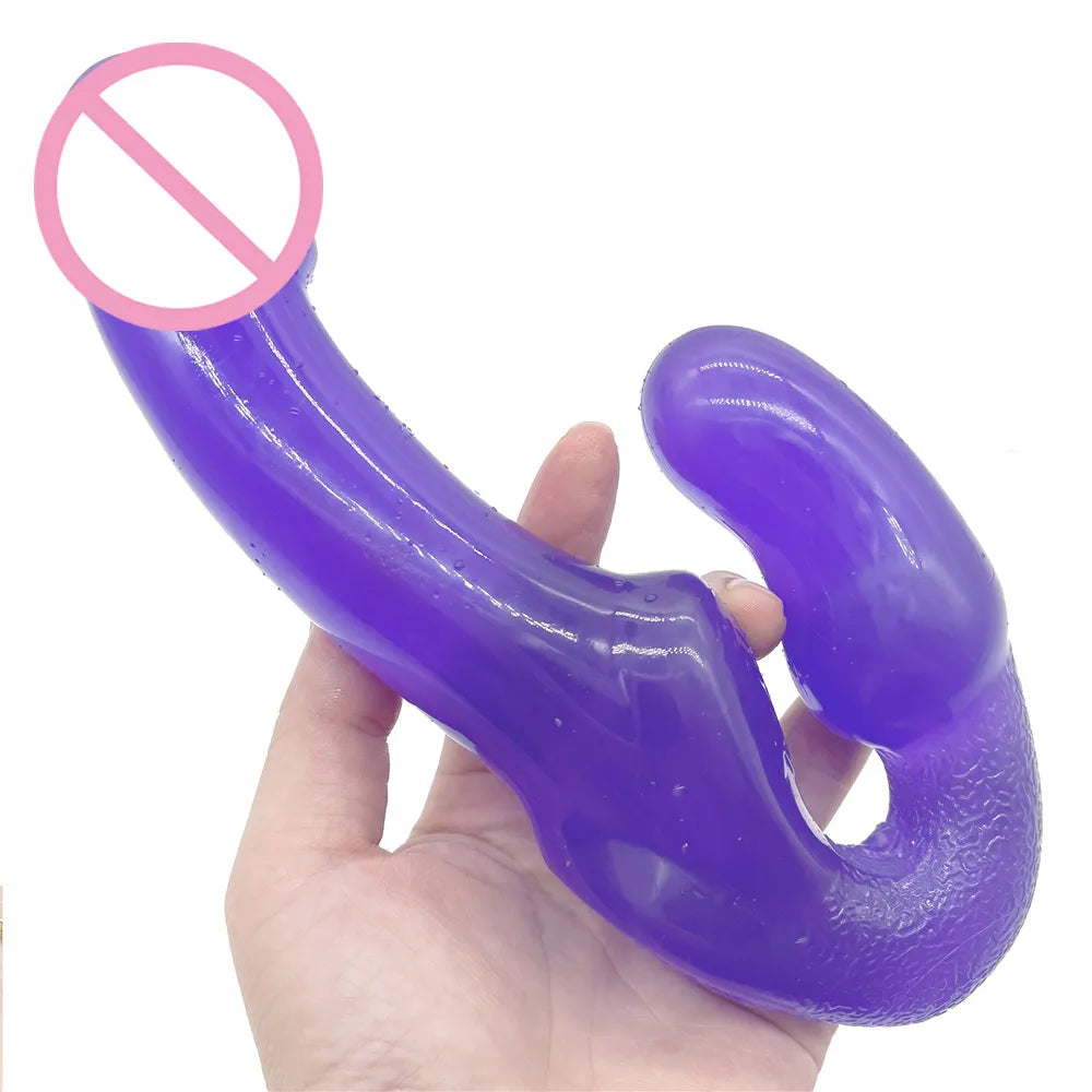 anal toys with robust motors-Soft Jelly Double Dildos Vagina Anal Plug Artificial Penis Sex Toys Shop For Couples Women Gay Lesbian Masturbators