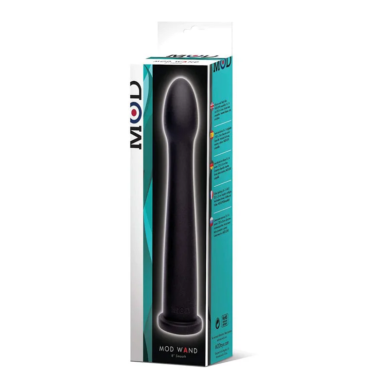 cock ring gentle texture-Mod Wand Silicone - Smooth - Black