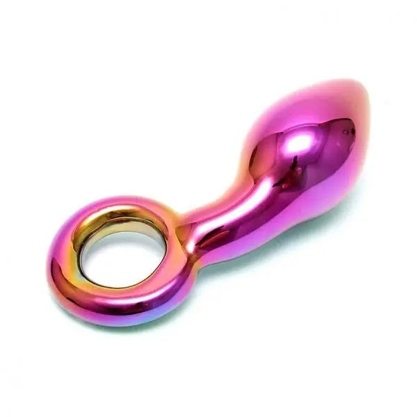 Penis-pitted-Rimba 5.5-inch Medium Sensual Multi-coloured Glass Dildo