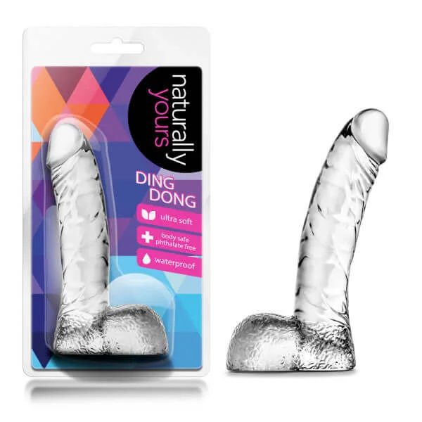 penis-exercise-benefits-long-term-Naturally Yours Ding Dong Clear - The Perfectly Sized Realistic Dildo for Beginners