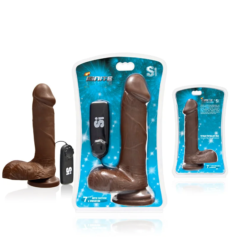 cock ring muted comfort-7 inches Cock Balls, Vibrating Egg & Suction Cup Brown