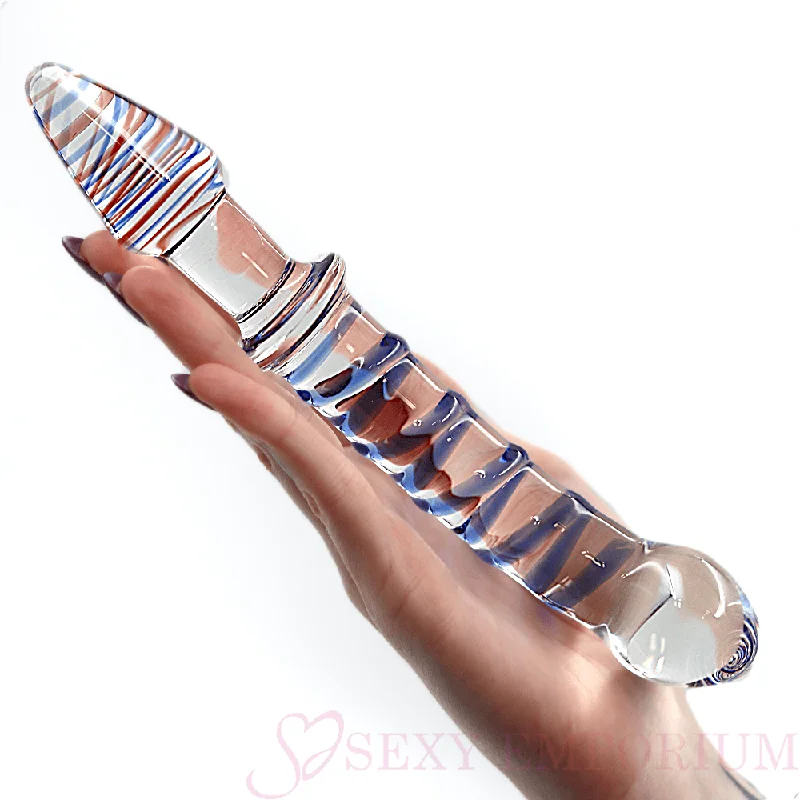 Penis-arid-8.6 Inch Double Ended Glass Dildo