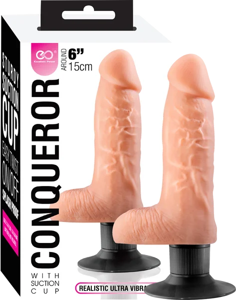 penis-sensitivity-boosting-ideas-Conqueror - 6" Dildo with Suction Cup - Flesh