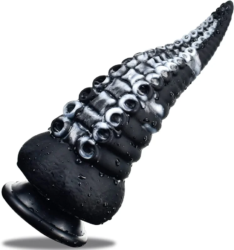 Penis-coiled-Fantasy Dildo Huge Dildo- Tentacle-Black